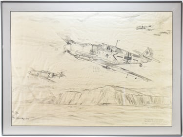 JERRY CRANDALL SIGNED ORIGINAL CONCEPT SKETCH FOR 'ADOLF GALLAND'