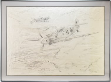JERRY CRANDALL SIGNED ORIGINAL CONCEPT SKETCH FOR 'BLOND KNIGHT'