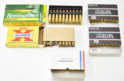 ASSORTED 6.5X55MM & 7X57MM MAUSER RIFLE AMMUNITION