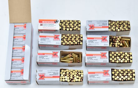 ASSORTED WINCHESTER SUPER X .22 MAGNUM JHP & FMJ
