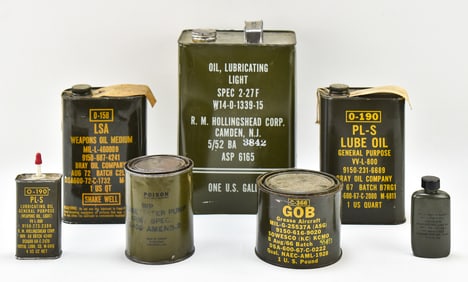 ASSORTED U.S. MILITARY SURPLUS MIL-SPEC LUBRICANTS