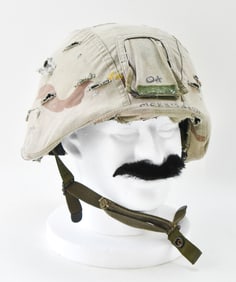 US MILITARY PASGT KEVLAR HELMET WITH THREE-COLOR DESERT COVER