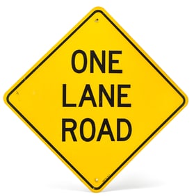 VINTAGE ONE LANE ROAD SIGN
