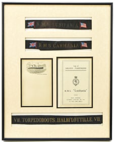 WWI NAVAL SHIP TALLY DISPLAY