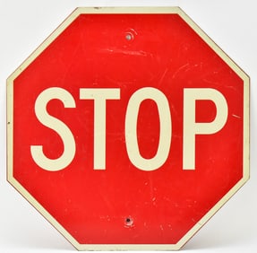VINTAGE METAL STOP SIGN