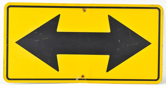 VINTAGE DOUBLE ARROW ROAD SIGN