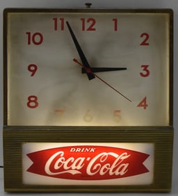 COCA-COLA PRICE BROS. ELECTRIC WALL CLOCK