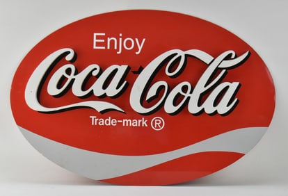 COCA-COLA OVAL PLEXIGLASS WALL SIGN