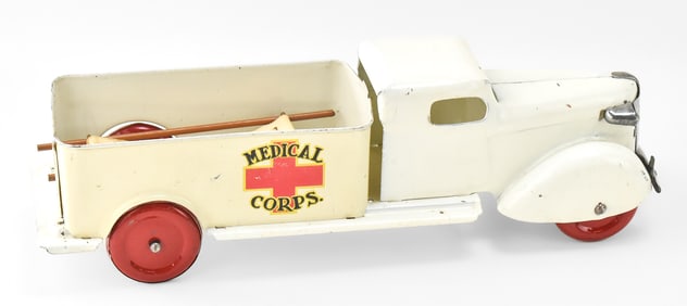 WYANDOTTE TOYS PRESSED STEEL MEDICAL CORPS AMBULANCE TRUCK