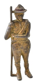 A.C. WILLIAMS CAST IRON FIGURAL 'BOY SCOUT' PENNY BANK