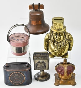 COLLECTION OF NOVELTY COIN BANKS
