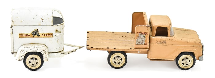 TONKA FARM TRUCK & HORSE TRAILER