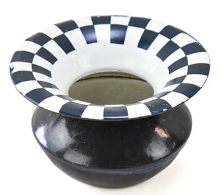 ENAMELED CAST IRON SPITTOON