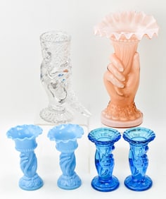 COLLECTION OF BOUQUET-THEMED BUD VASES
