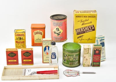 COLLECTION OF HOUSEHOLD & KITCHEN ADVERTISING ITEMS
