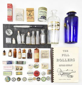 LARGE VINTAGE & ANTIQUE MEDICAL COLLECTION: APOTHECARY BOTTLES, HOMEOPATHIC MEDICINE, & MORE