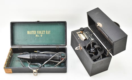 C. 1900 QUACK MEDICINE FITZGERALD MFG. CO. VIOLET RAY TREATMENT SET