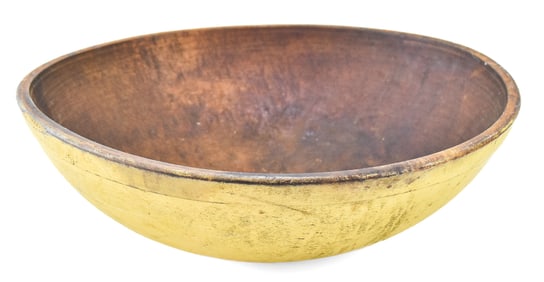 ANTIQUE PRIMITIVE WOODEN MIXING BOWL