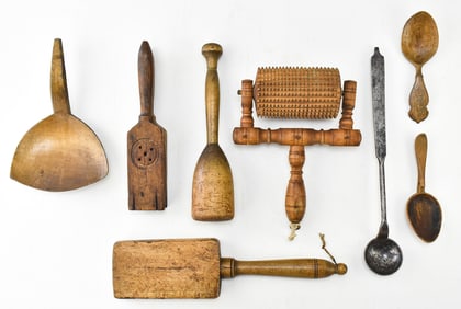 COLLECTION OF ANTIQUE PRIMITIVE KITCHEN UTENSILS
