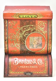 BERDAN & CO. CLOVES GENERAL STORE COUNTERTOP DISPLAY BIN