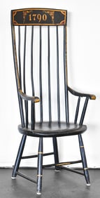 LATE 18TH C. WINDSOR HIGH-BACK CHAIR
