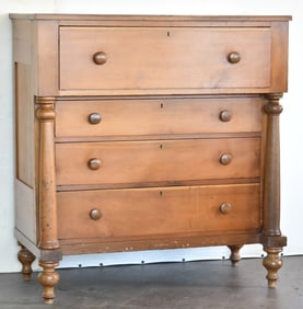 19TH C. AMERICAN EMPIRE CHEST OF DRAWERS