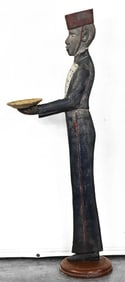 BLACK AMERICANA CAST IRON BELLHOP SMOKING STAND