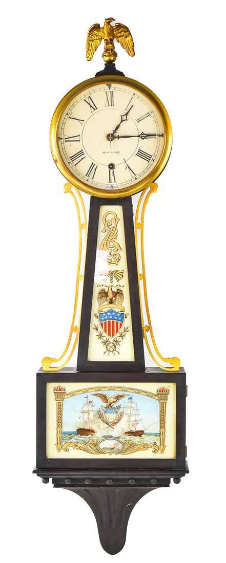 SETH THOMAS EIGHT-DAY BANJO CLOCK (1 of 4)