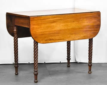 19TH C. CHERRY DROP-LEAF TABLE