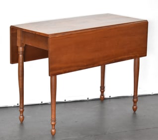 19TH C. FIGURED CHERRY DROP LEAF TABLE