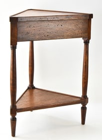 ANTIQUE TRIANGULAR SIDE TABLE
