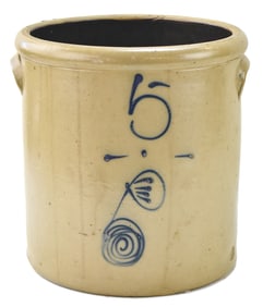 MINNESOTA/RED WING (ATTR.) STONEWARE BEE STING 5-GALLON CROCK