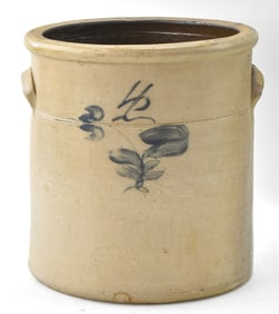 19TH CENTURY 4-GALLON STONEWARE CROCK