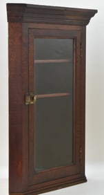 CIRCA TURN OF THE 19TH CENTURY HANGING CORNER CABINET