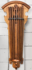 VICTORIAN OAK WALL MOUNT CLOTHES DRYER