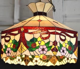 STAINED GLASS HANGING LAMP
