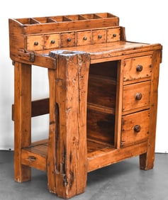 19TH C. PRIMITIVE WORK BENCH