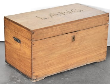 EARLY 20TH C. TRUNK OR FOOTLOCKER