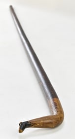 GEORGIAN WOODEN FOLK ART LADY'S LEG CANE