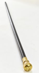 VICTORIAN EBONIZED PRESENTATION CANE FOR 'W.R. CURTIS'