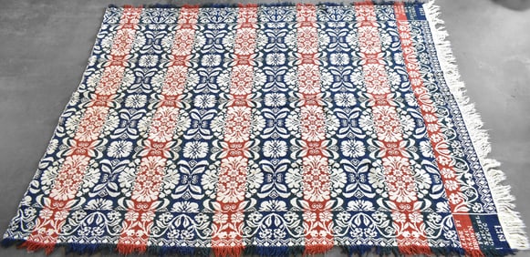 DATED 1851 FLORAL JACQUARD COVERLET