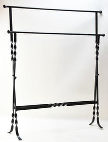 WROUGHT IRON FOLDING QUILT RACK