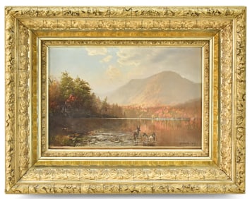 GEORGE MCCORD HUDSON RIVER SCOOL LANDSCAPE OIL PAINTING