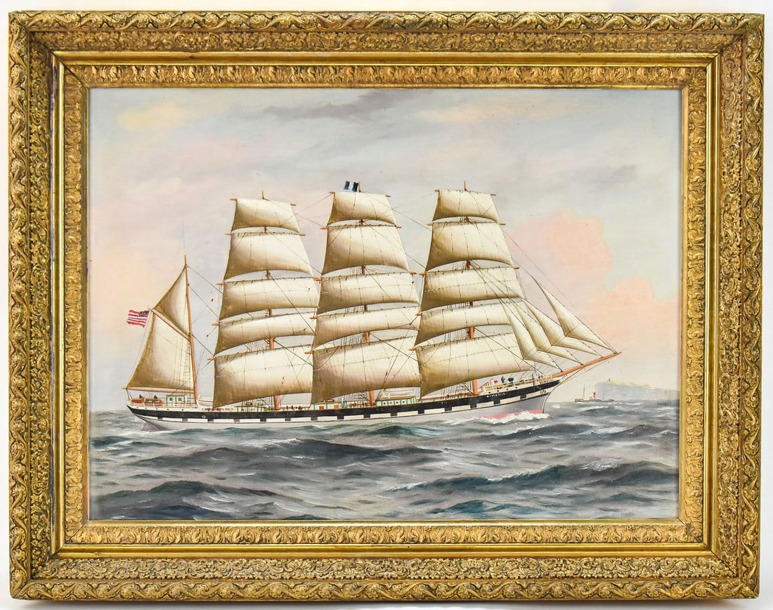 'VIMERIA' UNDER FULL SAIL ATTRIBUTED TO WOOLSTON BARRATT (1 of 5)