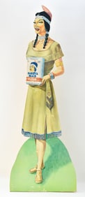 NORTH DAKOTA FLOOR-STANDING CARDBOARD 'DAKOTA MAIDEN' ADVERTISEMENT