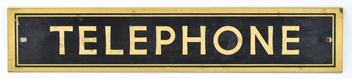 VINTAGE 'TELEPHONE' ADVERTISEMENT SIGN