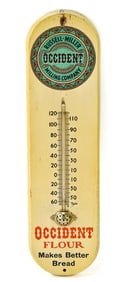 OCCIDENT FLOUR ADVERTISING WALL THERMOMETER