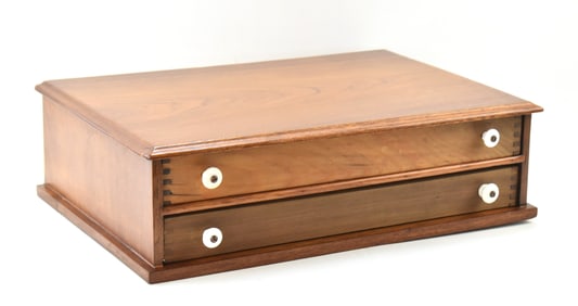 EARLY 20TH CENTURY TWO DRAWER SPOOL CABINET