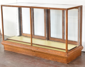 ANTIQUE OAK GENERAL STORE DISPLAY CABINET