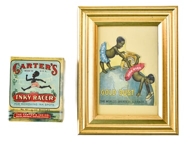 CARTER'S 'INKY RACER' & GOLD DUST BLACK AMERICANA ADVERTISEMENT
